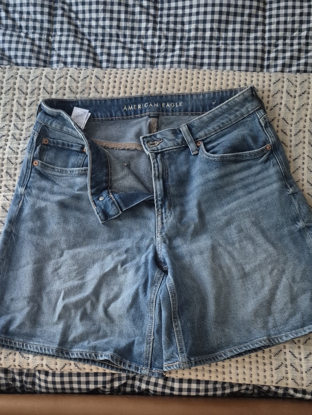 Baggy Longer Denim Shorts, NWOT
